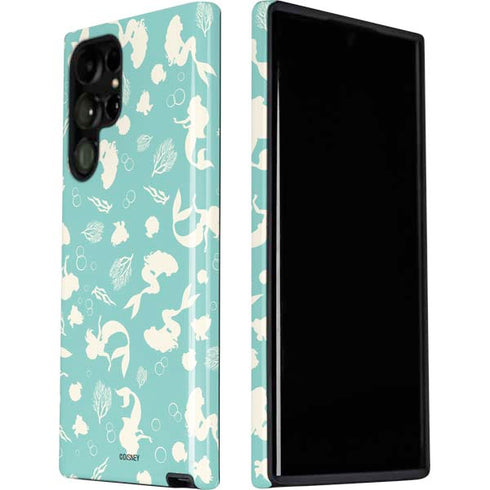 Disney The Little Mermaid Character Silhouette Pattern Galaxy S22 Ultra Pro Case