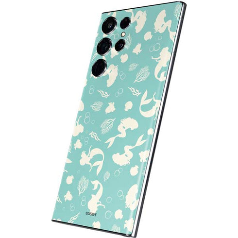 Disney The Little Mermaid Character Silhouette Pattern Galaxy S22 Ultra Skin