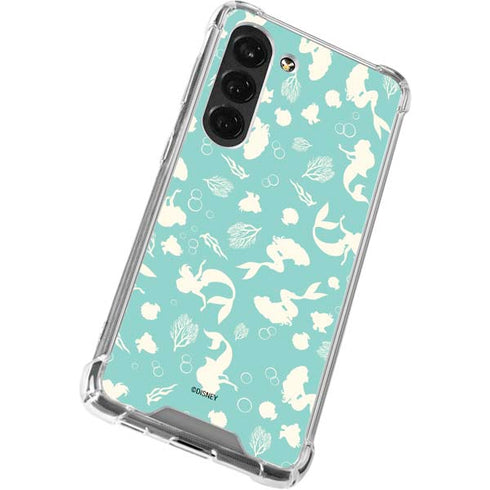 Disney The Little Mermaid Character Silhouette Pattern Galaxy S23 Clear Case