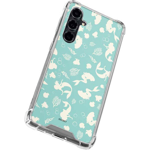 Disney The Little Mermaid Character Silhouette Pattern Galaxy S23 FE Clear Case