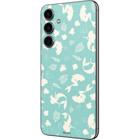 Disney The Little Mermaid Character Silhouette Pattern Galaxy S23 FE Skin