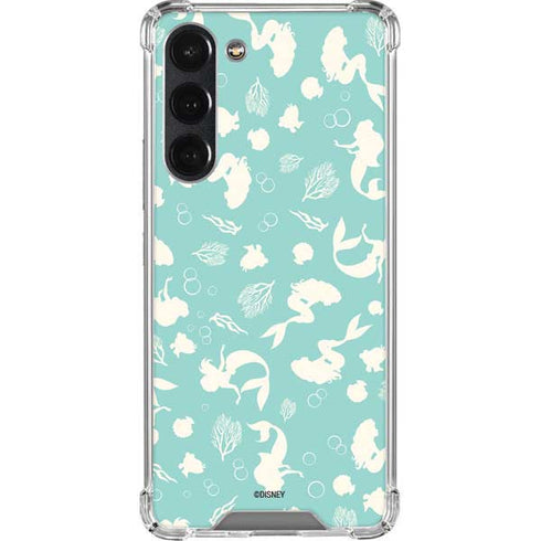 Disney The Little Mermaid Character Silhouette Pattern Galaxy S23 Plus Clear Case