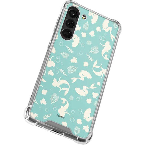 Disney The Little Mermaid Character Silhouette Pattern Galaxy S23 Plus Clear Case