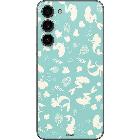 Disney The Little Mermaid Character Silhouette Pattern Galaxy S23 Plus Skin
