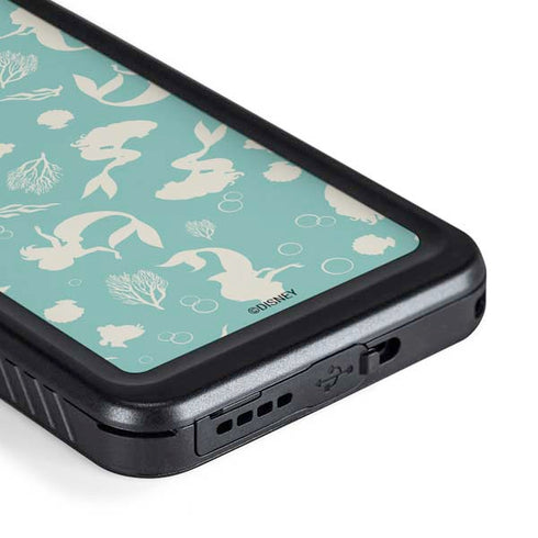 Disney The Little Mermaid Character Silhouette Pattern Galaxy S23 Plus Waterproof Case