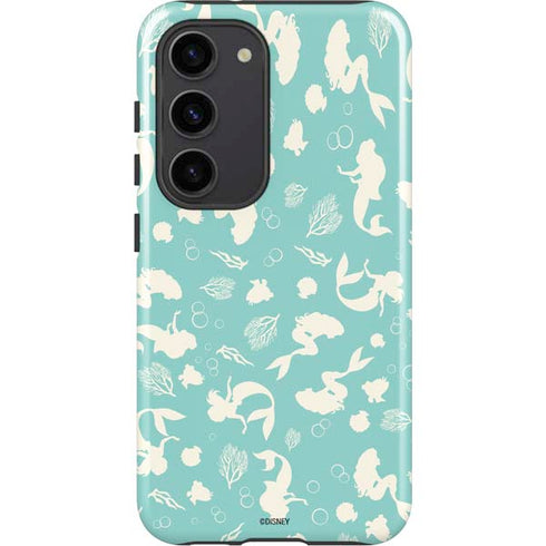 Disney The Little Mermaid Character Silhouette Pattern Galaxy S23 Pro Case