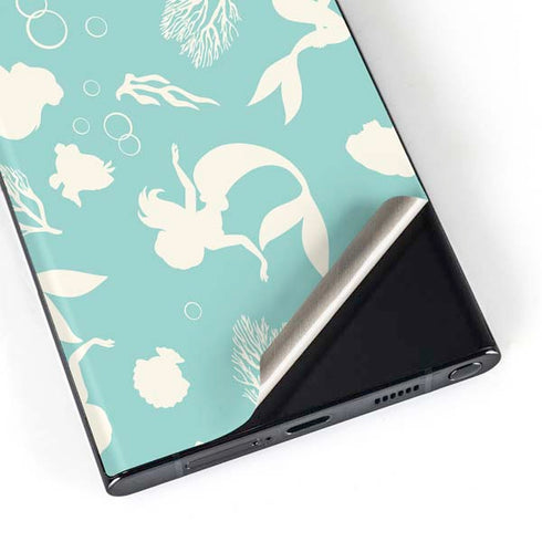 Disney The Little Mermaid Character Silhouette Pattern Galaxy S23 Ultra Skin
