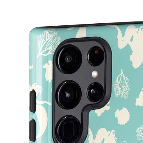 Disney The Little Mermaid Character Silhouette Pattern Galaxy S24 Ultra Impact Case