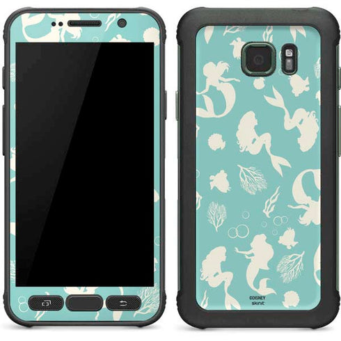 Disney The Little Mermaid Character Silhouette Pattern Galaxy S7 Active Skin