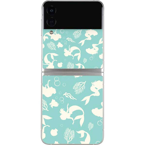 Disney The Little Mermaid Character Silhouette Pattern Galaxy Z Flip3 5G Skin