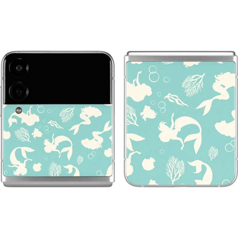 Disney The Little Mermaid Character Silhouette Pattern Galaxy Z Flip4 5G Skin