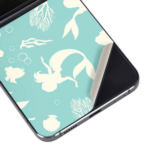 Disney The Little Mermaid Character Silhouette Pattern Galaxy Z Flip5 5G Skin