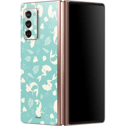 Disney The Little Mermaid Character Silhouette Pattern Galaxy Z Fold2 5G Skin