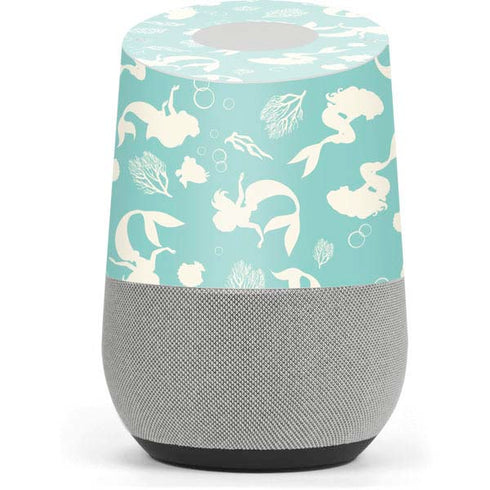 Disney The Little Mermaid Character Silhouette Pattern Google Home Skin