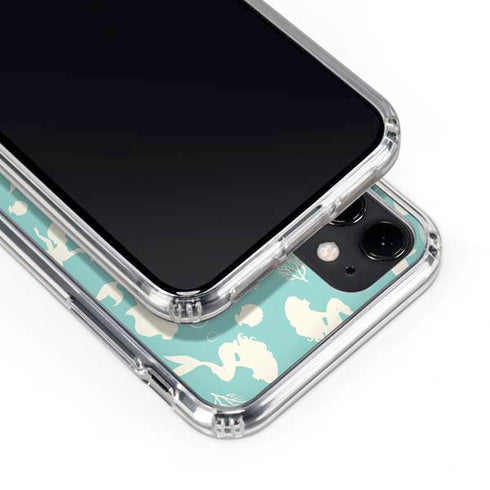 Disney The Little Mermaid Character Silhouette Pattern iPhone 11 Clear Case