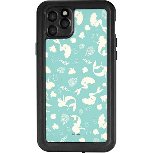 Disney The Little Mermaid Character Silhouette Pattern iPhone 11 Pro Max Waterproof Case