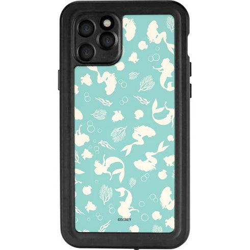 Disney The Little Mermaid Character Silhouette Pattern iPhone 11 Pro Waterproof Case