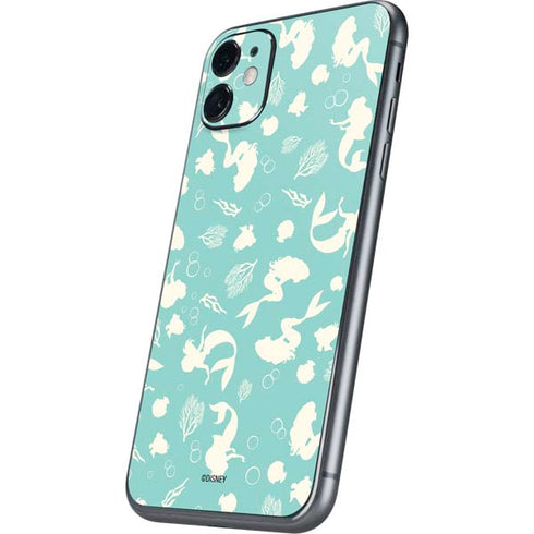 Disney The Little Mermaid Character Silhouette Pattern iPhone 11 Skin