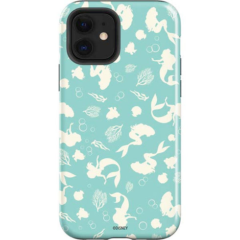 Disney The Little Mermaid Character Silhouette Pattern iPhone 12 Impact Case
