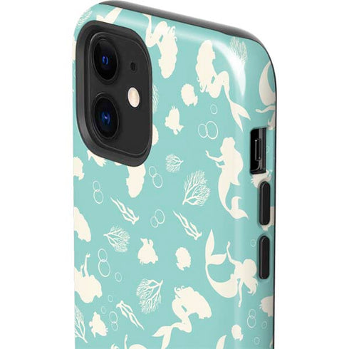 Disney The Little Mermaid Character Silhouette Pattern iPhone 12 Impact Case