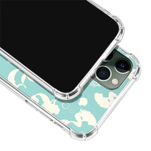 Disney The Little Mermaid Character Silhouette Pattern iPhone 12 Pro Clear Case