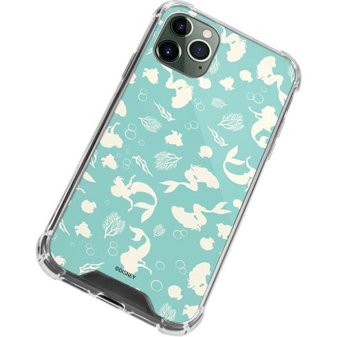 Disney The Little Mermaid Character Silhouette Pattern iPhone 12 Pro Max Clear Case
