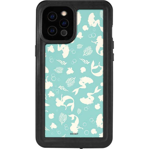 Disney The Little Mermaid Character Silhouette Pattern iPhone 12 Pro Max Waterproof Case