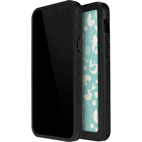 Disney The Little Mermaid Character Silhouette Pattern iPhone 12 Pro Waterproof Case