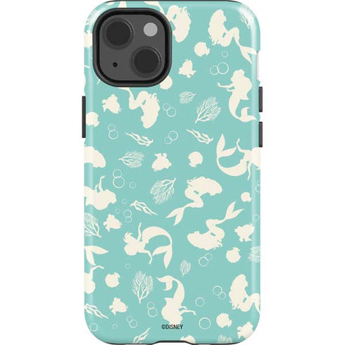 Disney The Little Mermaid Character Silhouette Pattern iPhone 13 Impact Case