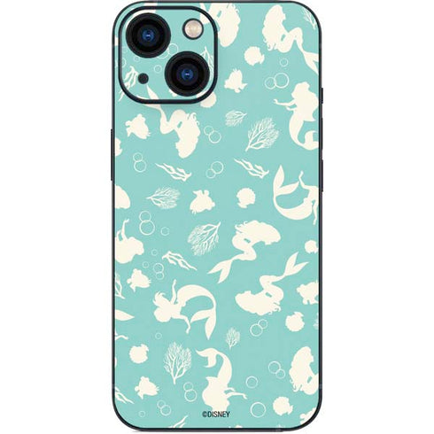 Disney The Little Mermaid Character Silhouette Pattern iPhone 13 Mini Skin