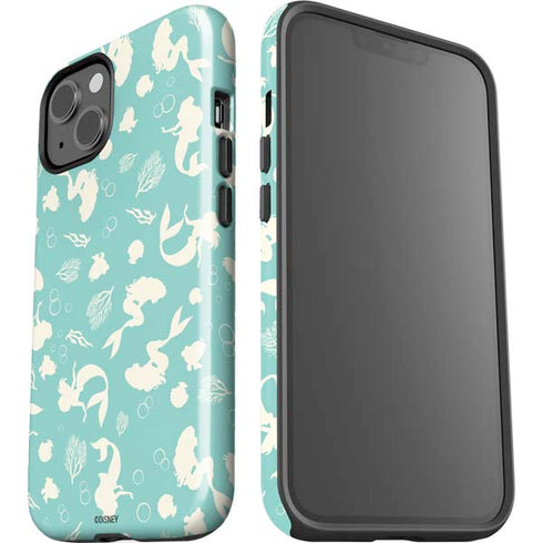Disney The Little Mermaid Character Silhouette Pattern iPhone 15 Impact Case