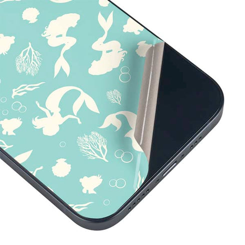 Disney The Little Mermaid Character Silhouette Pattern iPhone 15 Plus Skin