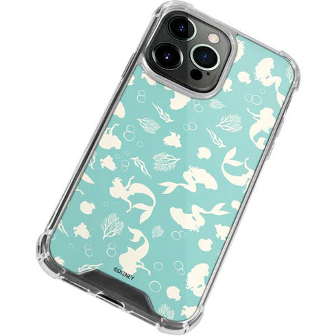 Disney The Little Mermaid Character Silhouette Pattern iPhone 15 Pro Clear Case
