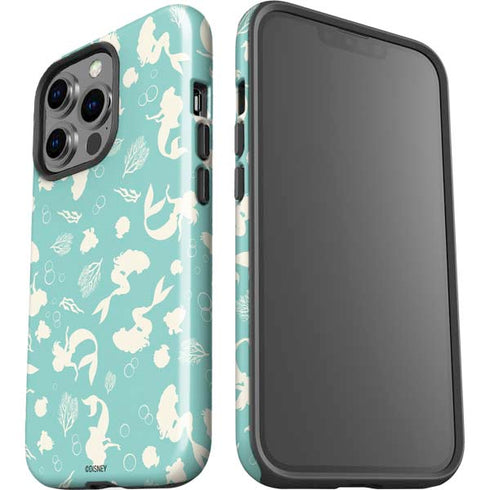 Disney The Little Mermaid Character Silhouette Pattern iPhone 14 Pro Impact Case