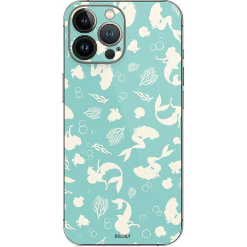 Disney The Little Mermaid Character Silhouette Pattern iPhone 14 Pro Max Skin
