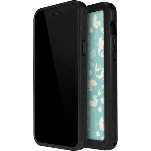 Disney The Little Mermaid Character Silhouette Pattern iPhone 14 Pro Max Waterproof Case