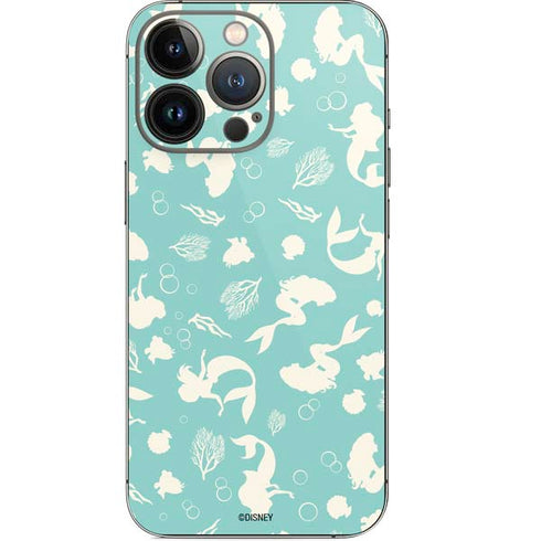 Disney The Little Mermaid Character Silhouette Pattern iPhone 14 Pro Skin