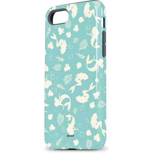 Disney The Little Mermaid Character Silhouette Pattern iPhone 8 Pro Case