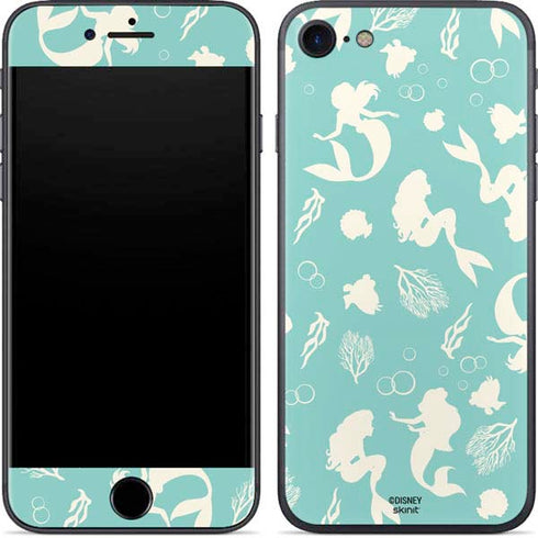 Disney The Little Mermaid Character Silhouette Pattern iPhone 8 Skin