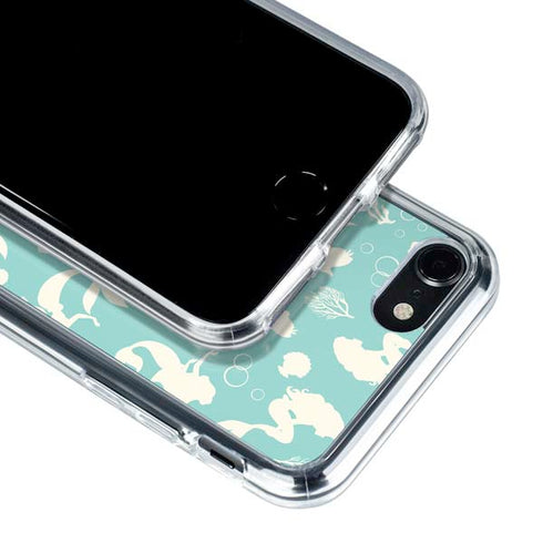 Disney The Little Mermaid Character Silhouette Pattern iPhone SE (2nd & 3rd Gen) Clear Case