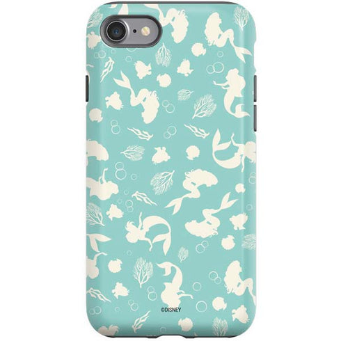 Disney The Little Mermaid Character Silhouette Pattern iPhone SE (2nd & 3rd Gen) Pro Case
