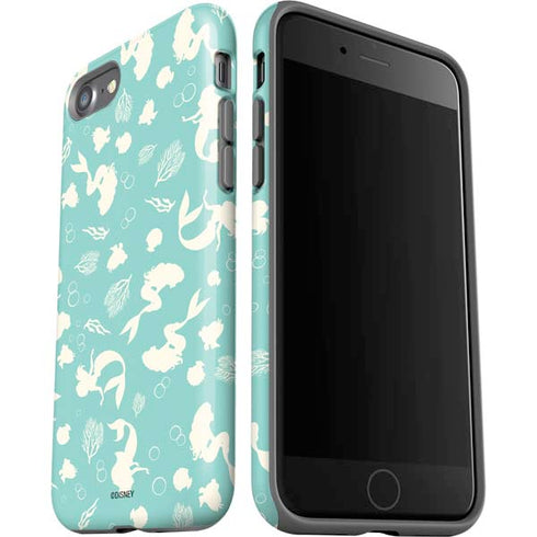 Disney The Little Mermaid Character Silhouette Pattern iPhone SE (2nd & 3rd Gen) Pro Case