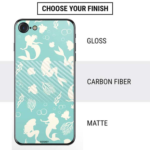 Disney The Little Mermaid Character Silhouette Pattern iPhone SE (2nd & 3rd Gen) Skin