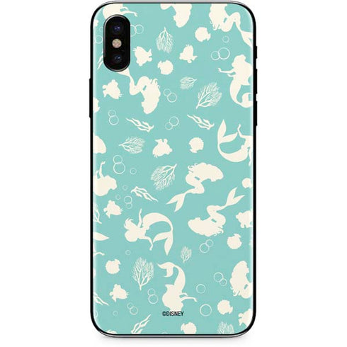 Disney The Little Mermaid Character Silhouette Pattern iPhone X Skin
