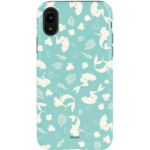 Disney The Little Mermaid Character Silhouette Pattern iPhone XR Pro Case