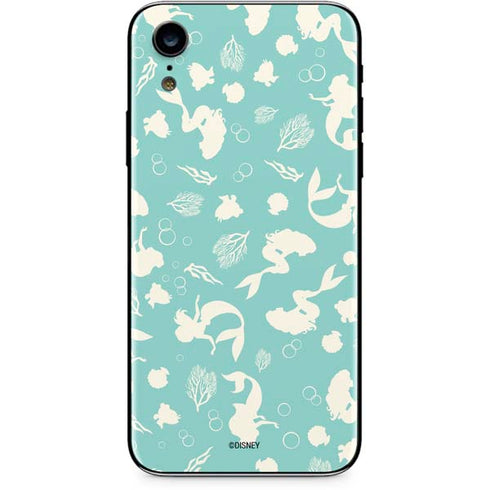 Disney The Little Mermaid Character Silhouette Pattern iPhone XR Skin