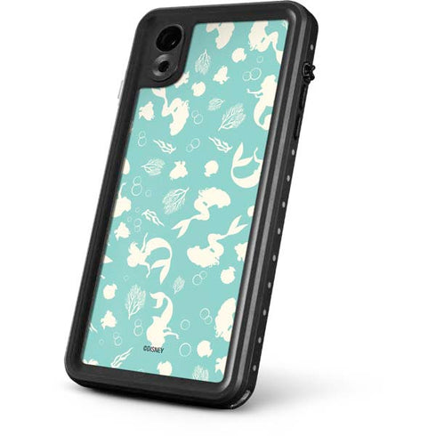 Disney The Little Mermaid Character Silhouette Pattern iPhone XR Waterproof Case