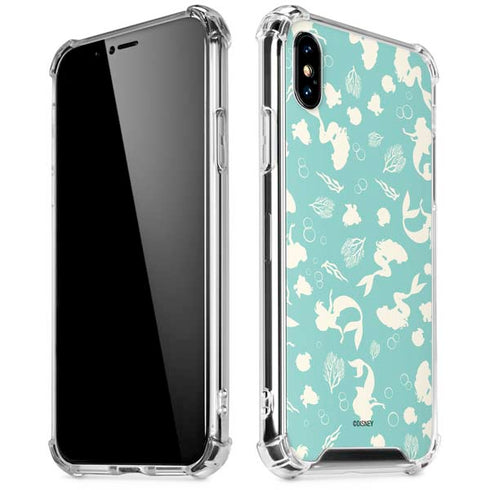 Disney The Little Mermaid Character Silhouette Pattern iPhone XS Max Clear Case