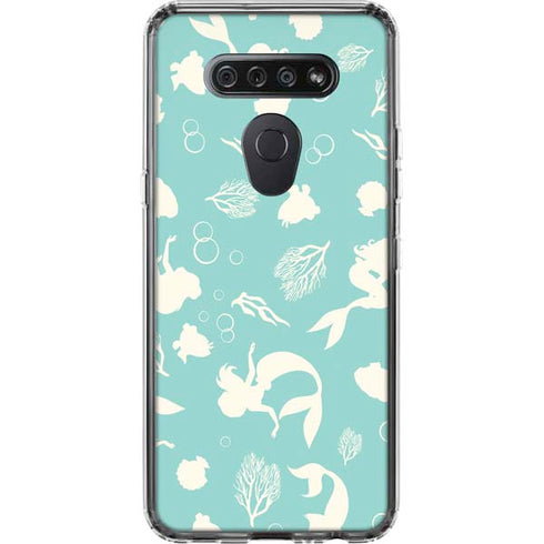 Disney The Little Mermaid Character Silhouette Pattern LG K51/Q51 Clear Case