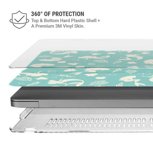 Disney The Little Mermaid Character Silhouette Pattern MacBook Pro 16in (2021-25) Case plus Skin